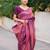 purple soft art silk banarasi jacuard work designer party wear saree with unstitched blouse piece
