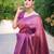 purple soft art silk banarasi jacuard work designer party wear saree with unstitched blouse piece