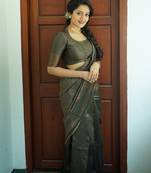 green soft art silk banarasi jacuard work designer party wear saree with unstitched blouse piece