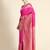 Pink soft silk blend banarasi jacuard work designer party wear saree with unstitched blouse piece
