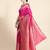 Pink soft silk blend banarasi jacuard work designer party wear saree with unstitched blouse piece
