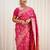 pink soft art silk banarasi jacuard work designer party wear saree with unstitched blouse piece