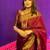 Maroon soft silk blend banarasi jacuard work designer party wear saree with unstitched blouse piece