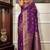 wine soft art silk banarasi jacuard work designer party wear saree with unstitched blouse piece