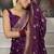 wine soft art silk banarasi jacuard work designer party wear saree with unstitched blouse piece