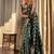 green soft art silk banarasi jacuard work designer party wear saree with unstitched blouse piece
