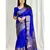 royal blue  soft art silk banarasi jacuard work designer party wear saree with unstitched blouse piece