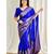 royal blue  soft art silk banarasi jacuard work designer party wear saree with unstitched blouse piece