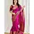 pink soft art silk banarasi jacuard work designer party wear saree with unstitched blouse piece