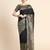 black  soft art silk banarasi jacuard work designer party wear saree with unstitched blouse piece