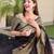 blacksoft art silk banarasi jacuard work designer party wear saree with unstitched blouse piece