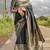 black  soft art silk banarasi jacuard work designer party wear saree with unstitched blouse piece