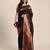 black copper soft art silk banarasi jacuard work designer party wear saree with unstitched blouse piece