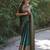 green soft art silk banarasi jacuard work designer party wear saree with unstitched blouse piece