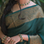green soft art silk banarasi jacuard work designer party wear saree with unstitched blouse piece