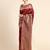 maroon soft art silk banarasi jacuard work designer party wear saree with unstitched blouse piece