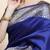 royal blue  soft art silk banarasi jacuard work designer party wear saree with unstitched blouse piece