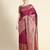 purple soft art silk banarasi jacuard work designer party wear saree with unstitched blouse piece