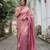pink soft art silk banarasi jacuard work designer party wear saree with unstitched blouse piece