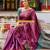 purple rama  soft art silk banarasi jacuard work designer party wear saree with unstitched blouse piece