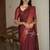 maroon soft art silk banarasi jacuard work designer party wear saree with unstitched blouse piece