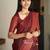 maroon soft art silk banarasi jacuard work designer party wear saree with unstitched blouse piece