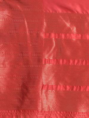 maroon silk blend banarasi saree with unstitched blouse piece 3