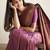 purple  soft art silk banarasi jacuard work designer party wear saree with unstitched blouse piece
