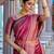 pink soft art silk banarasi jacuard work designer party wear saree with unstitched blouse piece