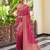 pink soft art silk banarasi jacuard work designer party wear saree with unstitched blouse piece