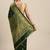 green soft art silk banarasi jacuard work designer party wear saree with unstitched blouse piece