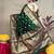 green soft art silk banarasi jacuard work designer party wear saree with unstitched blouse piece