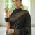 black  soft art silk banarasi jacuard work designer party wear saree with unstitched blouse piece