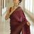maroon soft art silk banarasi jacuard work designer party wear saree with unstitched blouse piece