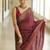 maroon soft art silk banarasi jacuard work designer party wear saree with unstitched blouse piece