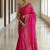 pink soft art silk banarasi jacuard work designer party wear saree with unstitched blouse piece