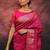  pink soft art silk banarasi jacuard work designer party wear saree with unstitched blouse piece
