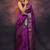 purple soft art silk banarasi jacuard work designer party wear saree with unstitched blouse piece