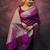 purple soft art silk banarasi jacuard work designer party wear saree with unstitched blouse piece
