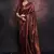 maroon soft art silk banarasi jacuard work designer party wear saree with unstitched blouse piece