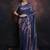 blue soft art silk banarasi jacuard work designer party wear saree with unstitched blouse piece