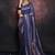 blue soft art silk banarasi jacuard work designer party wear saree with unstitched blouse piece