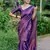 purple  soft art silk banarasi jacuard work designer party wear saree with unstitched blouse piece