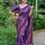 purple  soft art silk banarasi jacuard work designer party wear saree with unstitched blouse piece