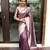maroon silver soft art silk banarasi jacuard work designer party wear saree with unstitched blouse piece