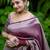 maroon silver soft art silk banarasi jacuard work designer party wear saree with unstitched blouse piece