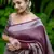 maroon silver soft art silk banarasi jacuard work designer party wear saree with unstitched blouse piece