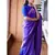royal blue soft art silk banarasi jacuard work designer party wear saree with unstitched blouse piece