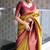 mustard maroon soft art silk banarasi jacuard work designer party wear saree with unstitched blouse piece