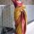 mustard maroon soft art silk banarasi jacuard work designer party wear saree with unstitched blouse piece